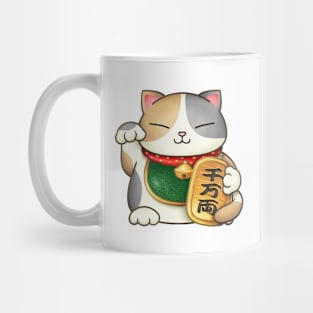 Calico Maneki Neko Mug